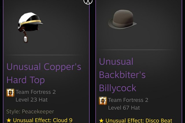 Unusual Copper's Hard Top Team Fortress 2 Level 23 Hat Style ...
