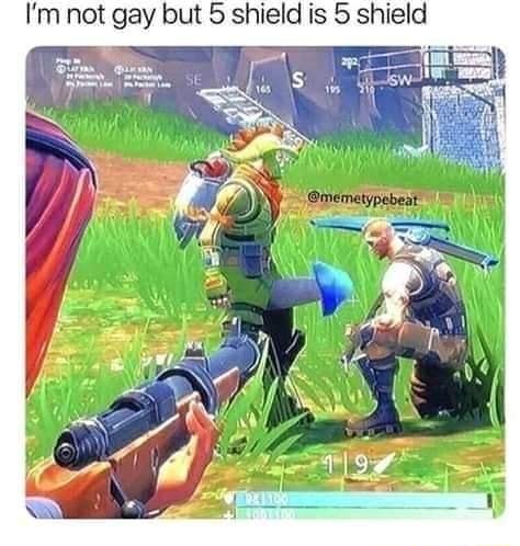 I'm not gay but 5 shield is 5 shield - iFunny