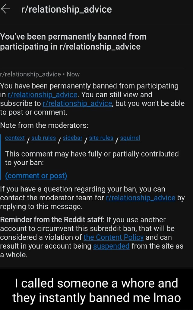 You've been permanently banned from participating in Now You have been ...