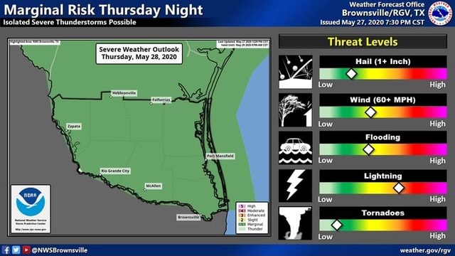 Marginal Risk Thursday Night Pear' Isolated Severe Thunderstorms ...