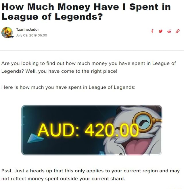 league spent money league spent money