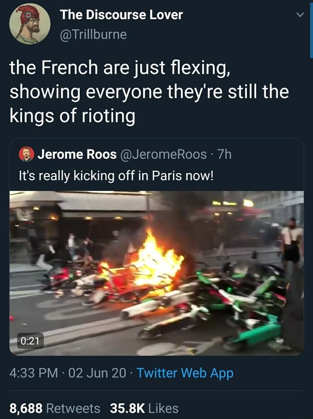 The French are just flexing, showing everyone they're still the kings ...