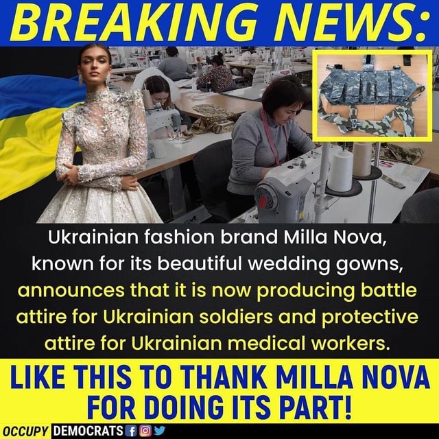 Breaking News Ukrainian Fashion Brand Milla Nova Known For Its Beautiful Wedding Gowns 1874