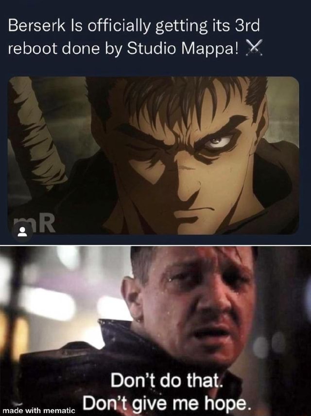 Mappa style Guts : r/Berserk