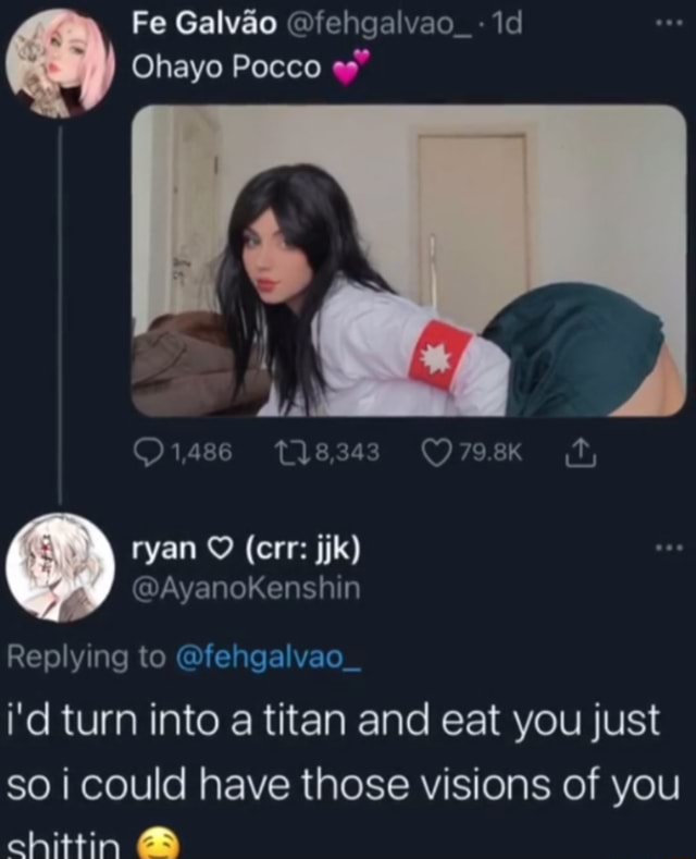 Fe Galvao @fehgalvao_- Ohayo Pocco 1486 18343 ryan O (crr: jjk