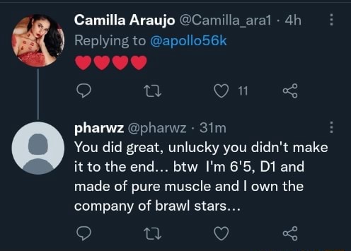 Camilla Araujo @Camilla_aral Replying to @apollo56k 9 aD Ou Q You it to