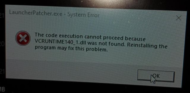 The code execution cannot proceed because nd. Reinstalling the ...