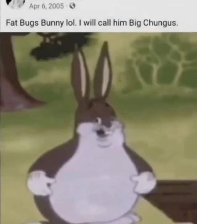 Fat Bugs Bunny lo will call him Big Chungus - iFunny