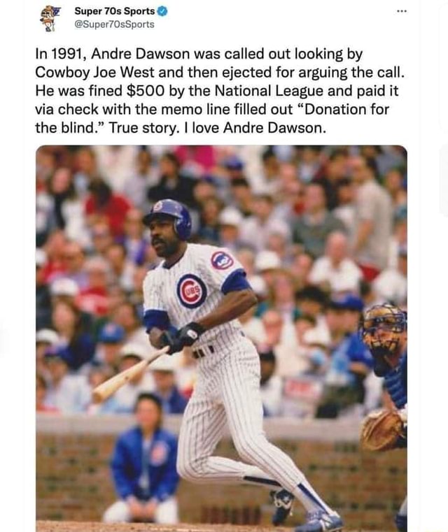 Chicago Cubs Andre Dawson Ejected by Joe West 