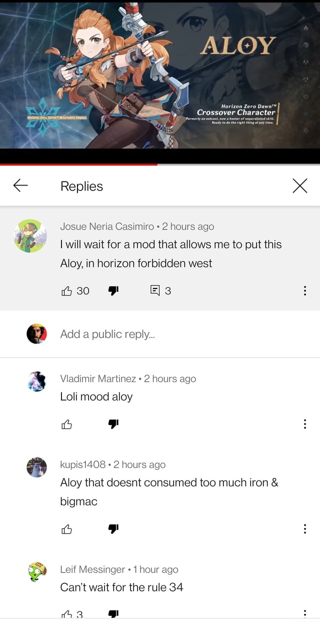 Horizon Zero Da Crossover Character Formert Replies Josue Neria Casimiro 2  hours ago I will wait for a mod that allows me to put this Aloy, in horizon  forbidden west 30 Add