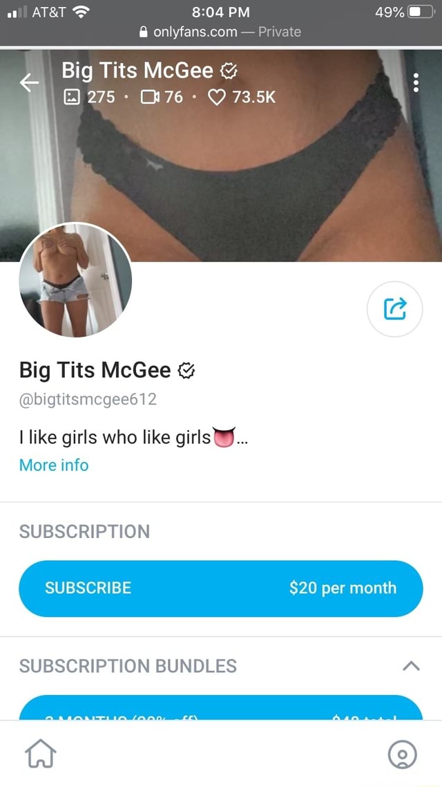 Bigtitsmcgee612 onlyfans leaked