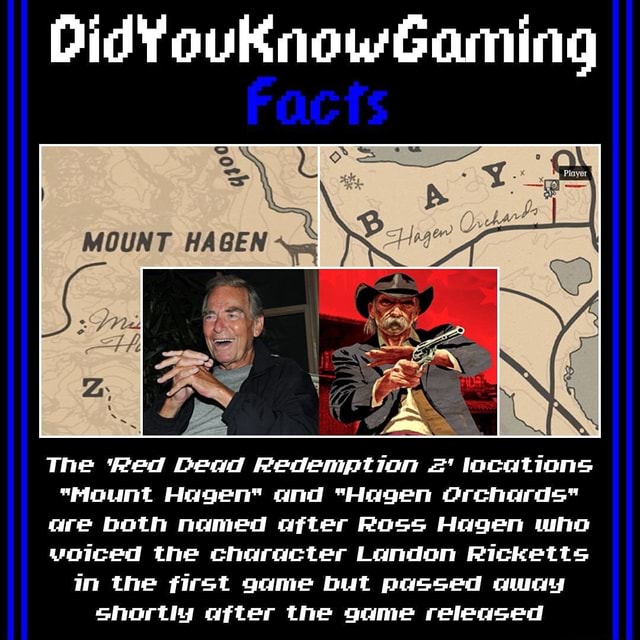 DidYouKnowGaming MOUNT HAGEN The Red Dead Redemption locations "Mount