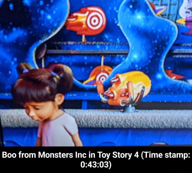 Has anyone noticed who this cameo was? ermm.. Boo from Monsters Inc?  #ToyStory4