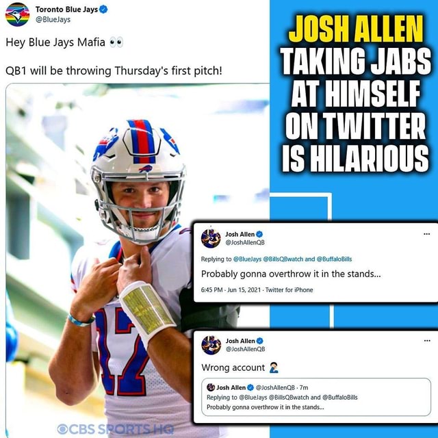 Welcome to #BlueJays Mafia, Josh Allen 🇨🇦 #BlueJays #MLB #BuffaloBil, josh  allen baseball