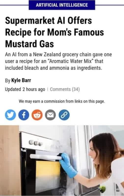 ARTIFICIAL INTELLIGENCE Supermarket Al Offers Recipe for Mom's Famous