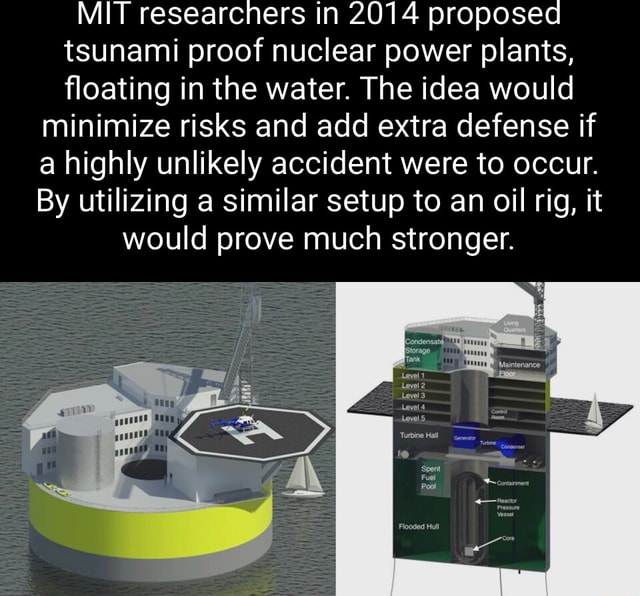 Mit Researchers In 2014 Proposed Tsunami Proof Nuclear Power Plants Floating In The Water The 7673