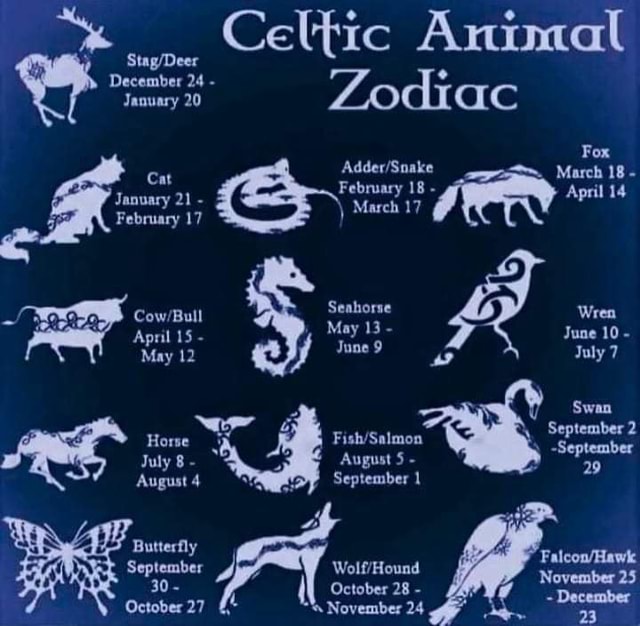 Celtic Animal Zodiac Fox March 18 February April 14 21 February