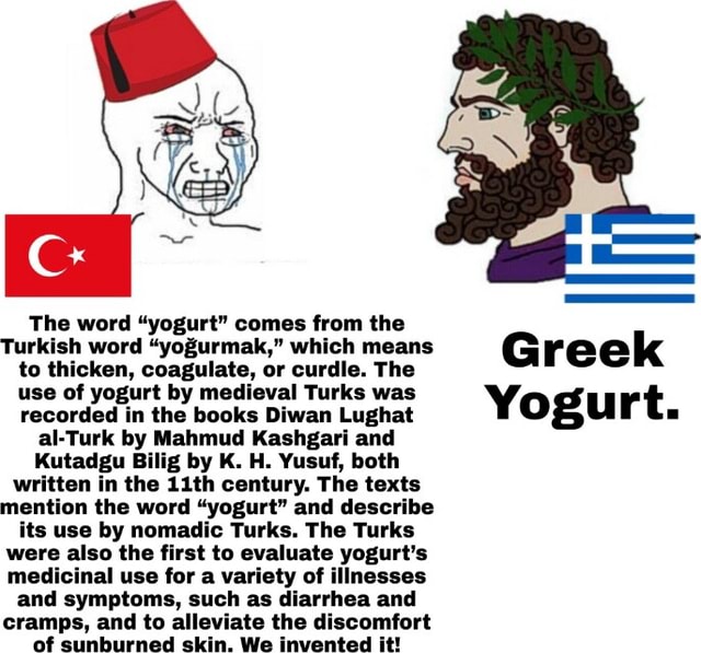 The word "yogurt" comes from the Turkish word "yogurmak," which means