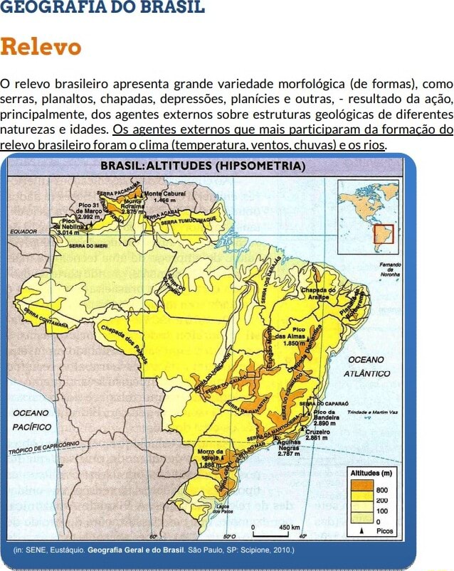 Geografia Do Brasil Relevo O Relevo Brasileiro Apresenta Grande