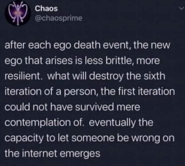 After each ego death event, the new ego that arises is less brittle