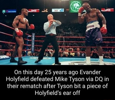 On This Day 25 Years Ago Evander Ho Defeated Mike Tyson Via DQ In Their ...