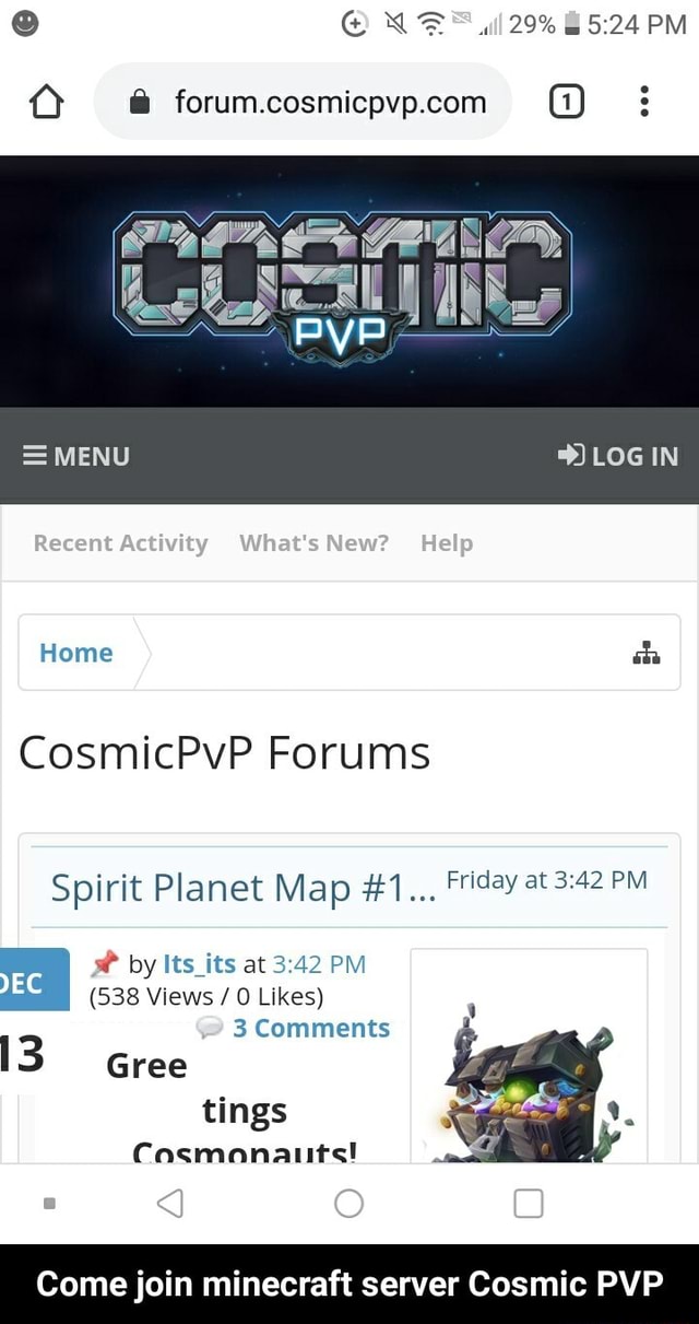 Ay forum.cosmicpvp.com [6 eat CosmicPvP Forums Spirit Planet Map #1 ...