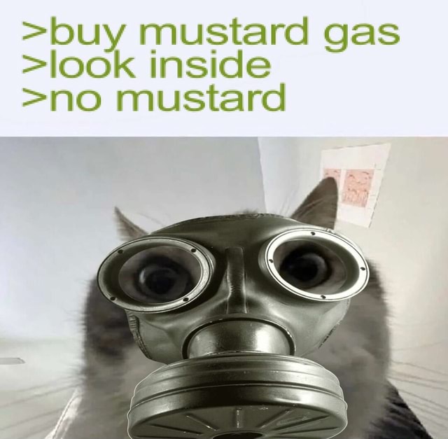 >buy mustard gas >look inside >no mustard iFunny