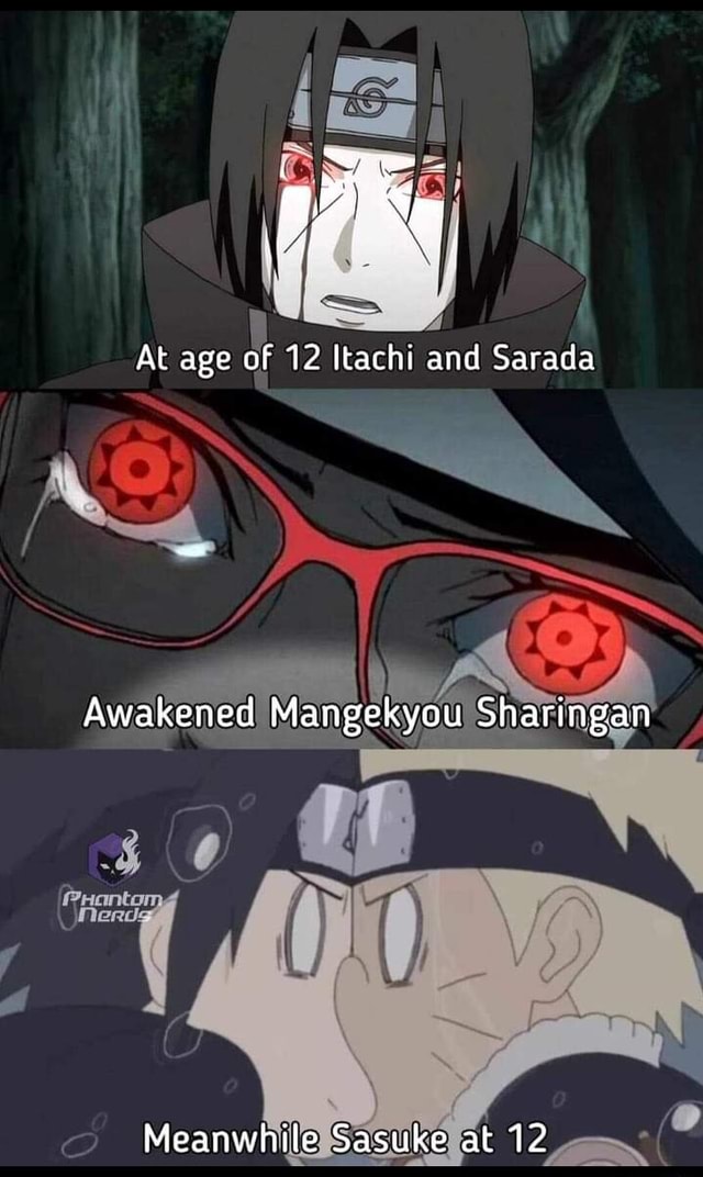 milkshake-fairy: Itachi awakening his Mangekyou - Naruto Memes