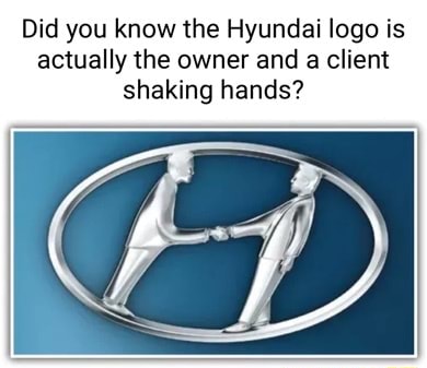 Did you know the Hyundai logo is actually the owner and a client ...