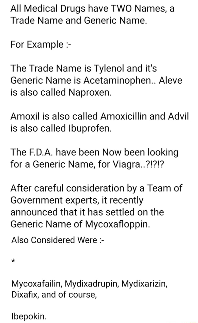 all-medical-drugs-have-two-names-a-trade-name-and-generic-name-for