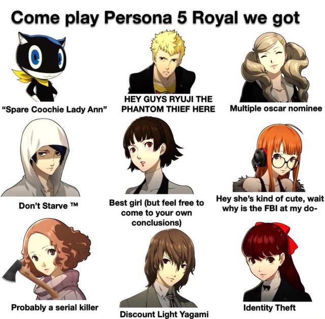 Come play Persona 5 Royal we got NS HEY GUYS RYUJI THE 