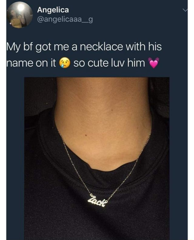 Necklace with my boyfriends name sales on it