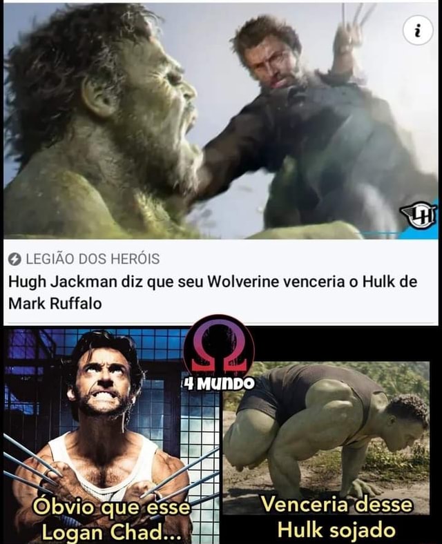 Hugh Jackman diz que seu Wolverine venceria o Hulk de Mark Ruffalo ...