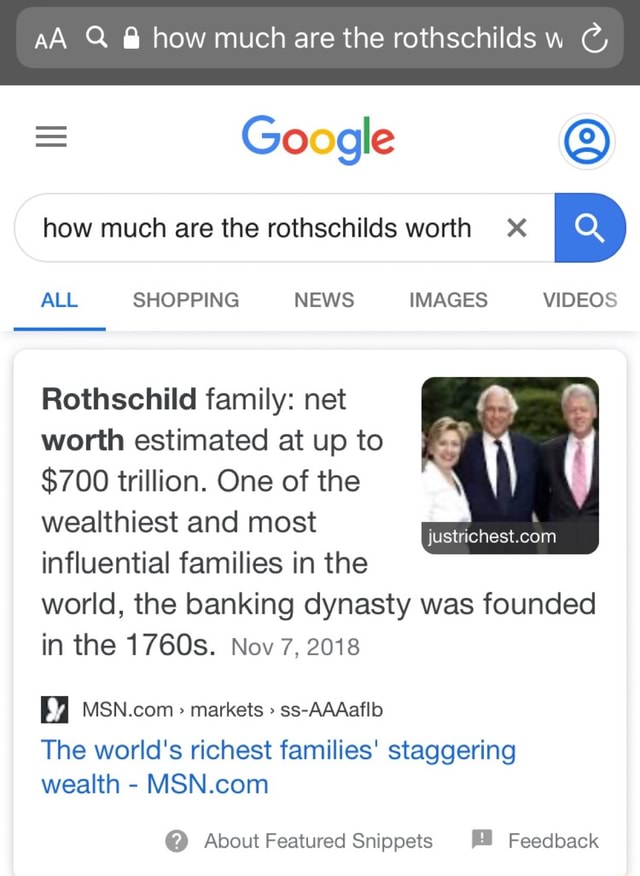 Google O how much the rothschilds worth x ALL SHOPPING NEWS IMAGES ...