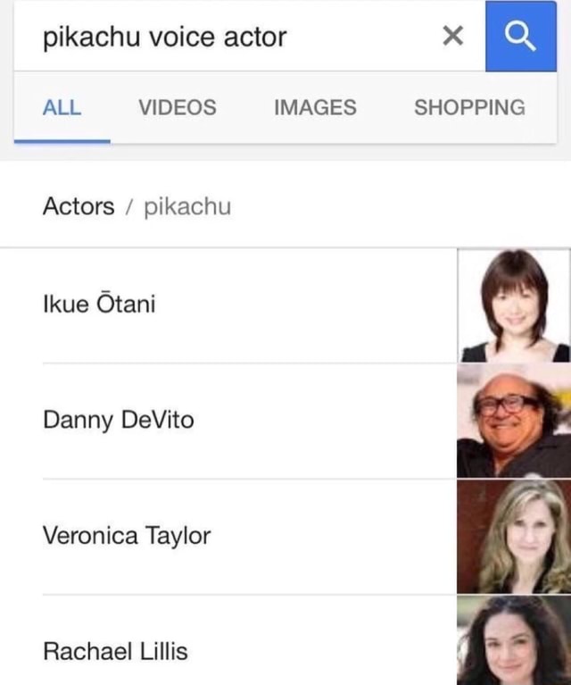 Pikachu voice actor X Actors / pikachu ” Danny DeVito & Veronica Taylor