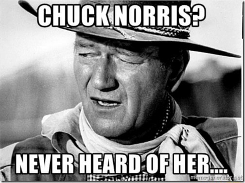 CHUCK NORRIS? NEVER HEARD OF HER... - iFunny