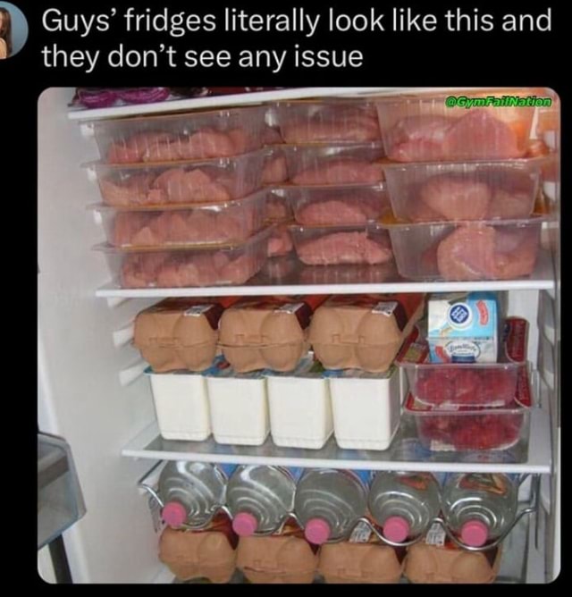 I Guys' fridges literally look like this and they don't see any issue