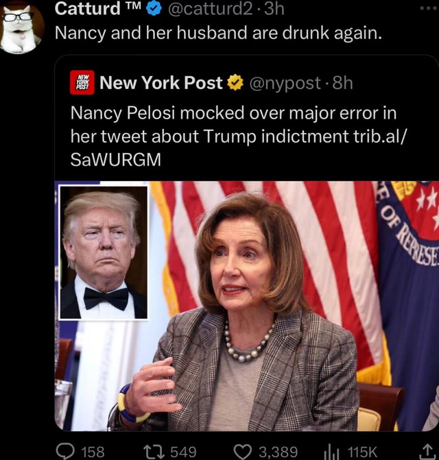 Catturd @catturd2-3h Nancy and her husband are drunk again. BB New York ...