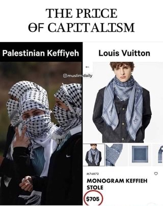 Louis Vuitton faces accusations of cultural appropriation over $705 scarf  inspired by Palestinian keffiyeh