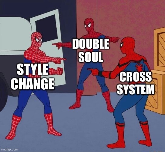 DOUBLE. STYLE = CROSS' CHANGE SYSTEM iFunny