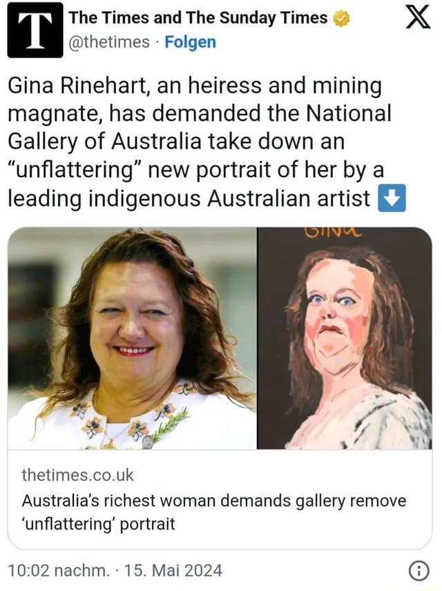 T The Times And The Sunday Times XX @thetimes Folgen Gina Rinehart, An ...