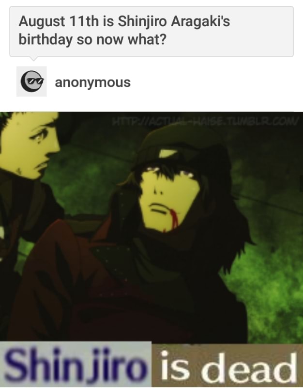Is shinjiro dead?