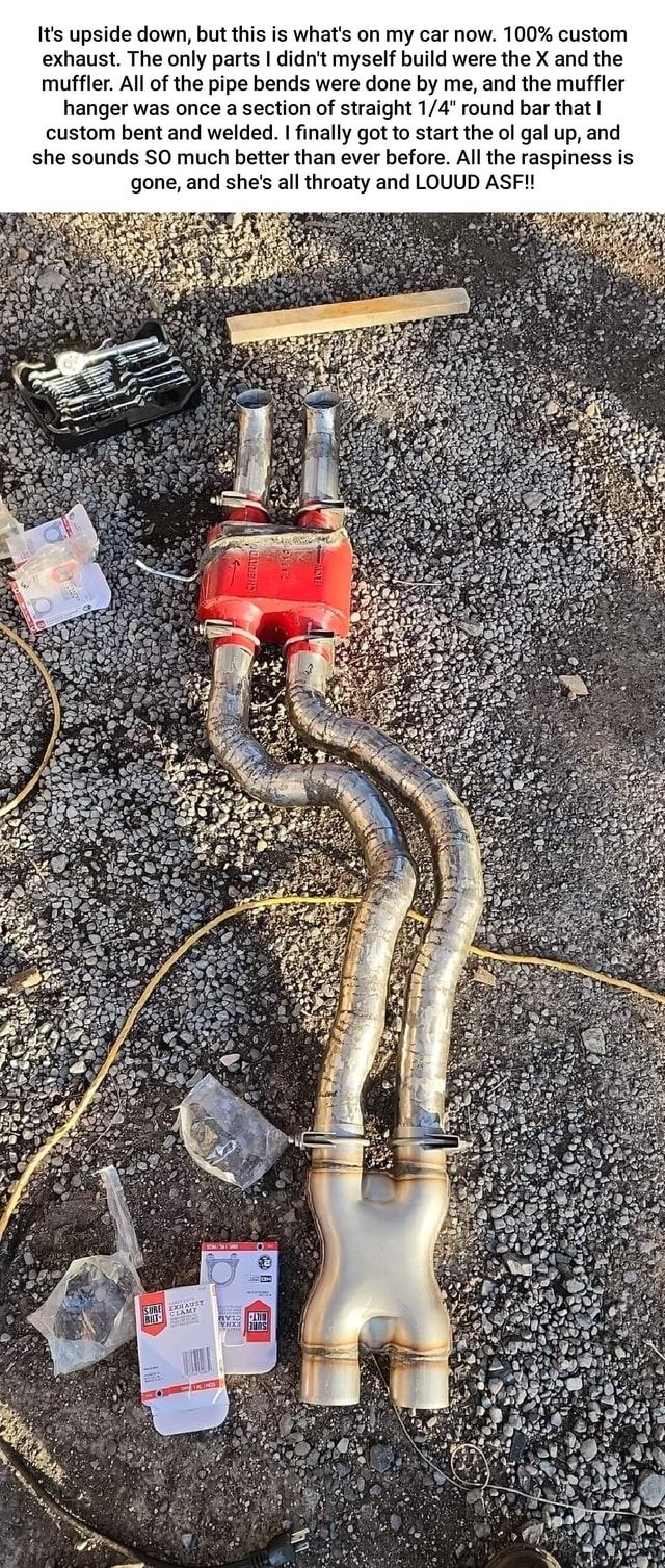 It's upside down, but this is what's on my car now. 100 custom exhaust
