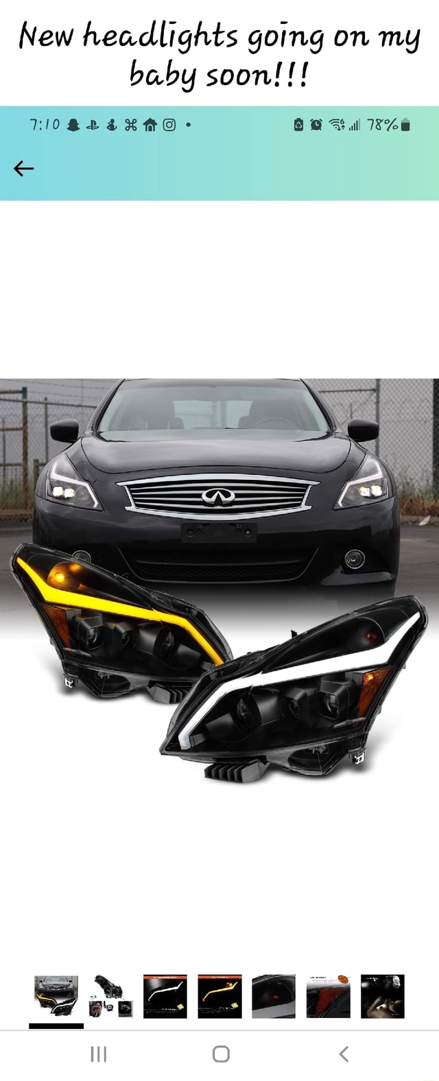 New headlights going on my baby soon!!! TIORLEHMO ll )