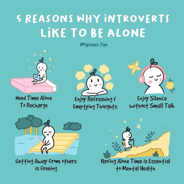 REASONS WHY iNTROVERTS LIKE TO BE ALONE @Psych2Go_Tips an Need Time ...