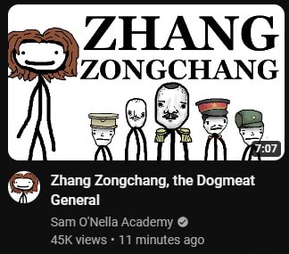 ZHANG ZONGCHANG S) Zhang Zongchang, the Dogmeat General Sam O'Nella ...
