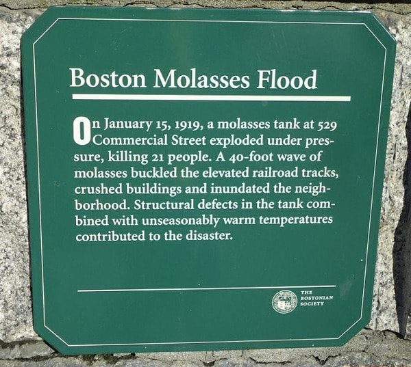 Boston Molasses Flood n January 15, 1919, a molasses tank at 529