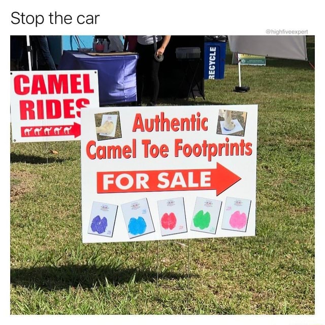 Stop the car CAMEL Authentic Camel Toe Footprints [FOR SALE - iFunny
