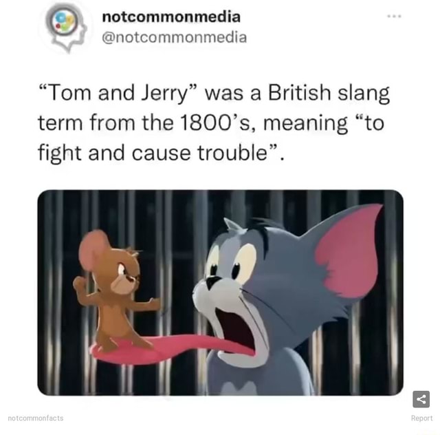 Neteommoamedia noteommonmedia "Tom and Jerry" was a British slang term