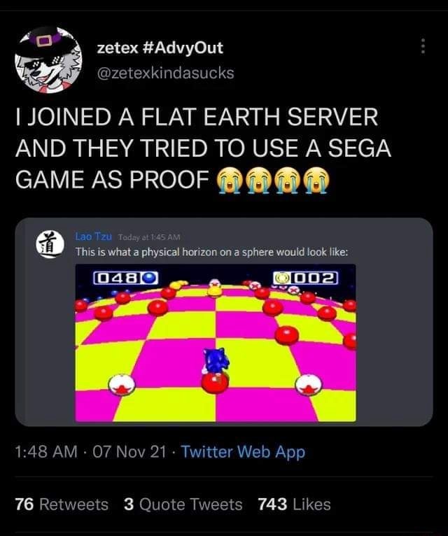 Zetex AdvyOut we zetexkindasucks I JOINED A FLAT EARTH SERVER AND